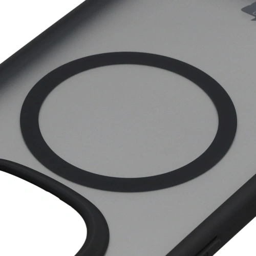 Etui z pierścieniem magnetycznym Bizon Case MatteO do Xiaomi Redmi Note 15 Pro 5G przydymione-czarne