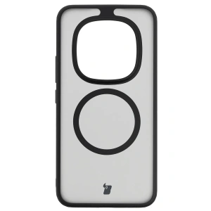 Etui z pierścieniem magnetycznym Bizon Case MatteO do Xiaomi Redmi Note 15 Pro+ Plus 5G przydymione-czarne