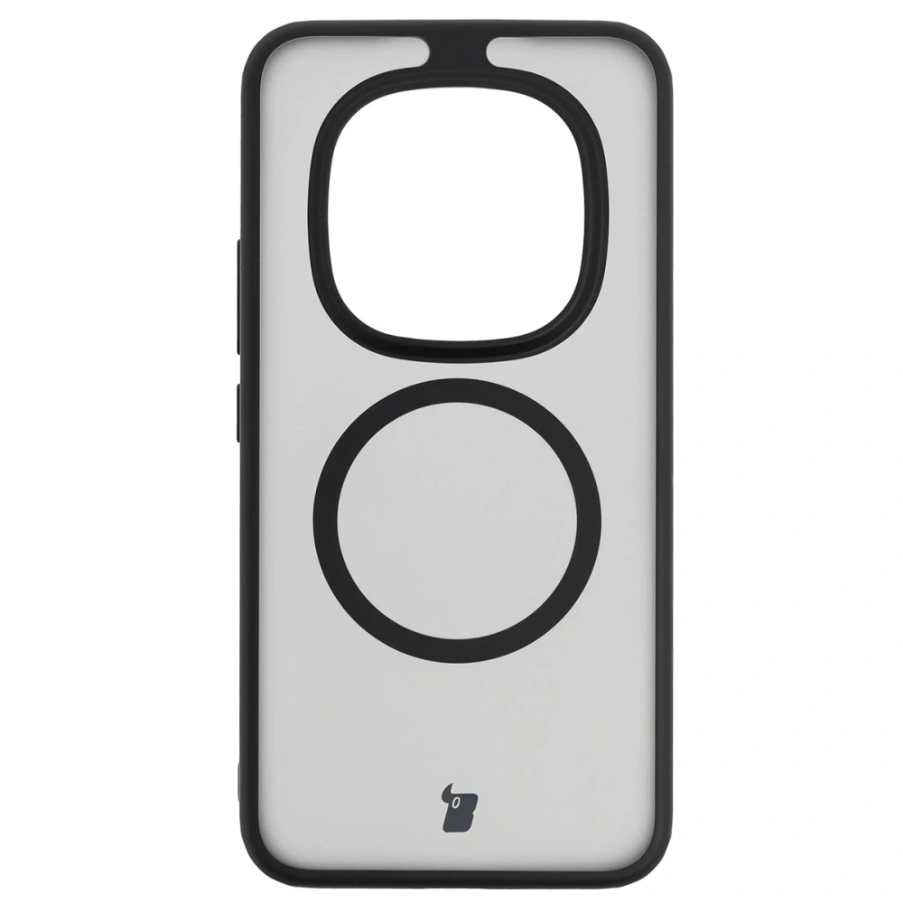 Etui z pierścieniem magnetycznym Bizon Case MatteO do Xiaomi Redmi Note 15 Pro+ Plus 5G przydymione-czarne