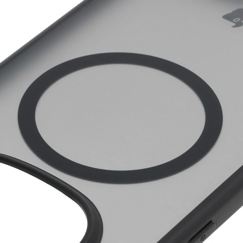 Etui z pierścieniem magnetycznym Bizon Case MatteO do Xiaomi Redmi Note 15 Pro+ Plus 5G przydymione-czarne