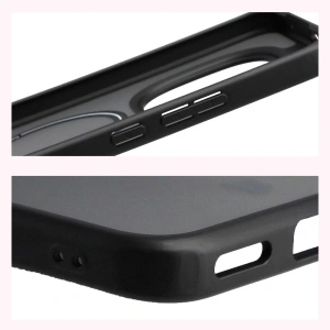 Etui z pierścieniem magnetycznym Bizon Case MatteO do Xiaomi Redmi Note 15 Pro+ Plus 5G przydymione-czarne