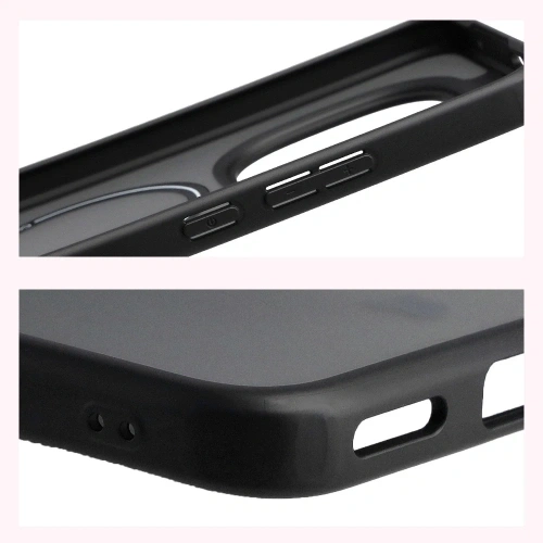 Etui z pierścieniem magnetycznym Bizon Case MatteO do Xiaomi Redmi Note 15 Pro+ Plus 5G przydymione-czarne