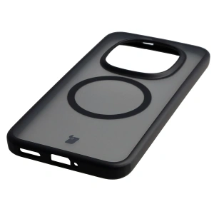Etui z pierścieniem magnetycznym Bizon Case MatteO do Xiaomi Redmi Note 15 Pro+ Plus 5G przydymione-czarne