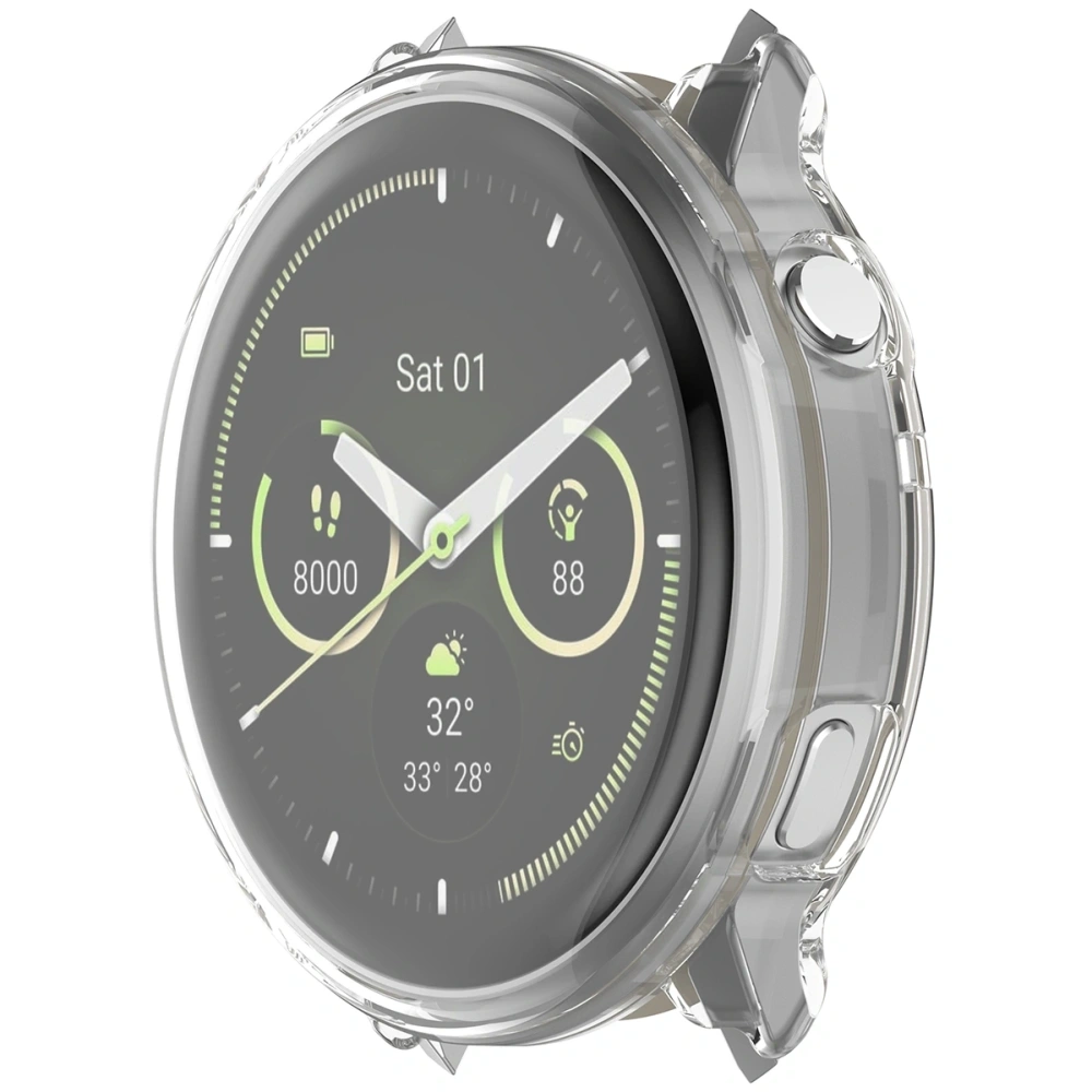 Etui z osłoną ekranu Bizon Case Watch Felipe do Garmin Venu 4 45mm przeźroczyste