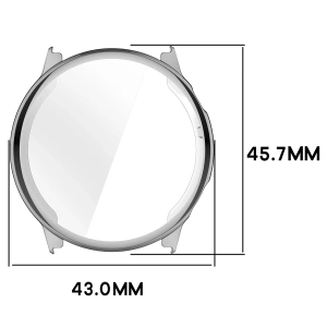 Etui z osłoną ekranu Bizon Case Watch Felipe do Garmin Venu 4 41mm srebrne