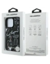 Etui Karl Lagerfeld Grained Pattern & Logo MagSafe do Apple iPhone 16 Pro Max czarny
