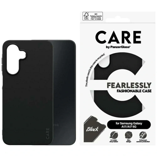 Etui CARE by PanzerGlass Fearlessly Fashionable do Samsung Galaxy M17 5G / A17 / A17 5G czarny