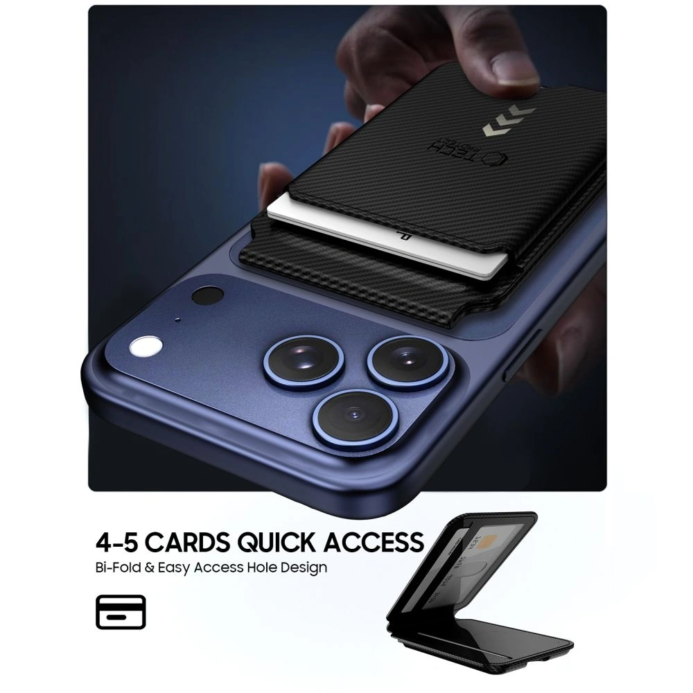 Podstawka Tech-Protect MagWallet Stand MagSafe Universal Magnetic Card Holder Carbon