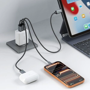 Ładowarka sieciowa Tech-Protect NCA65W-GAN USB-A, 2xUSB-C Network Charger PD 65W / QC3.0 White