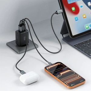 Ładowarka sieciowa Tech-Protect NCA65W-GAN USB-A, 2xUSB-C Network Charger PD 65W / QC3.0 Black