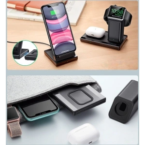 Kup Stacja ładująca 3w1 ESR Wireless Charging Station Black - ESR206BLK - {ean13} - Sklep Home Screen