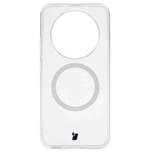 Etui z pierścieniem magnetycznym Bizon Case CrystalO do Honor Magic8 Lite przezroczyste