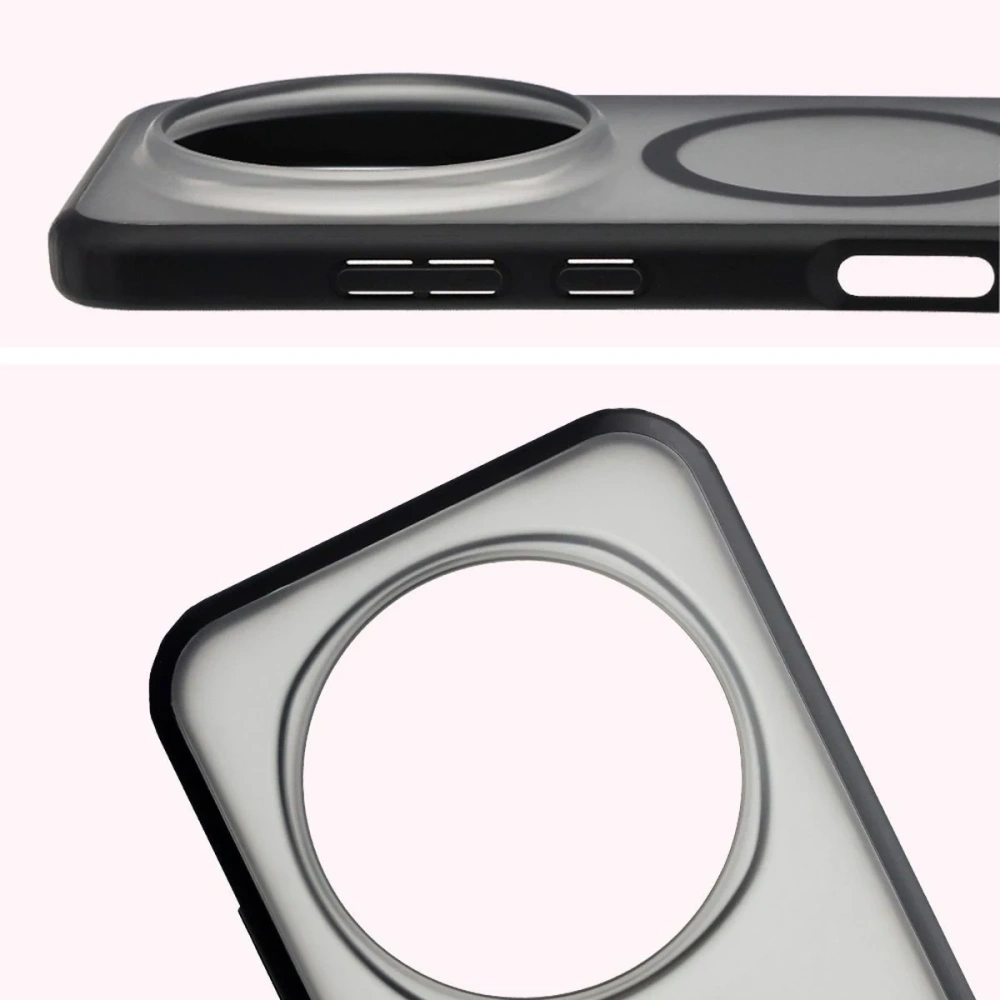 Etui z pierścieniem magnetycznym Bizon Case MatteO do Honor Magic8 Pro przydymione-czarne