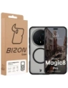 Etui z pierścieniem magnetycznym Bizon Case MatteO do Honor Magic8 Pro przydymione-czarne