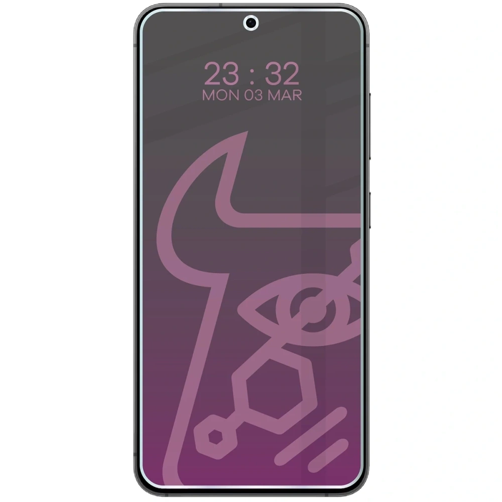 Prywatyzujące szkło hybrydowe Bizon Glass Mule Shadow do Samsung Galaxy S24 matowe