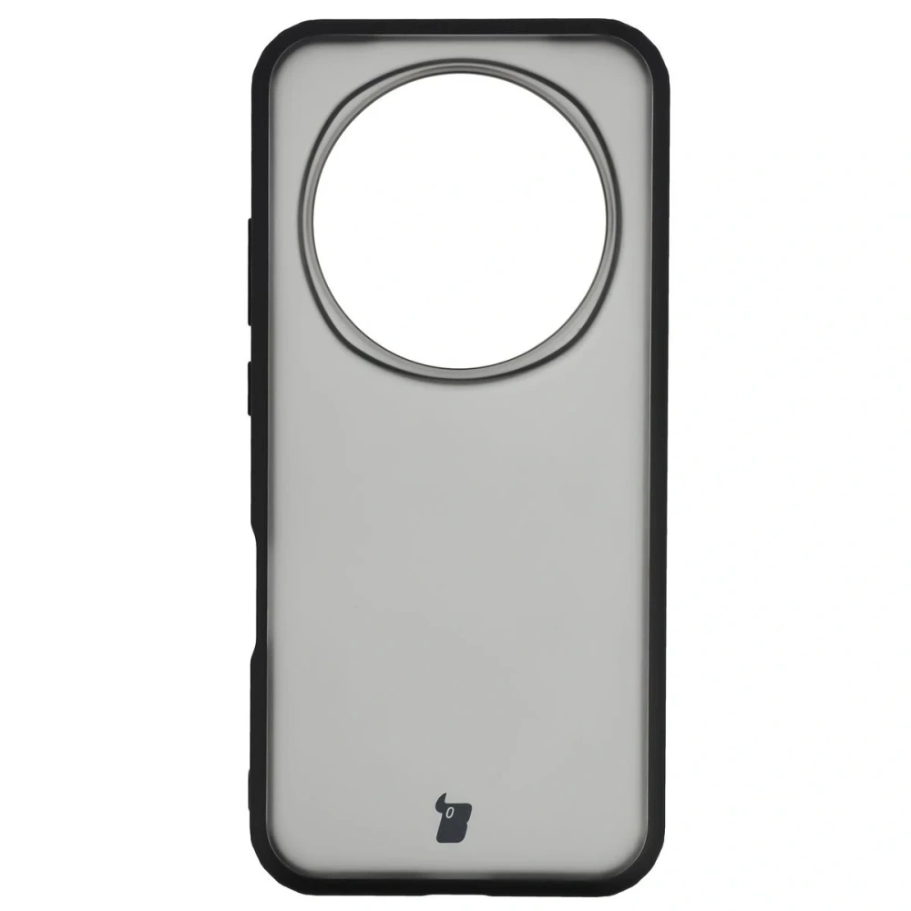 Etui Bizon Case Angelo do Honor Magic8 Pro przydymione z czarną ramką