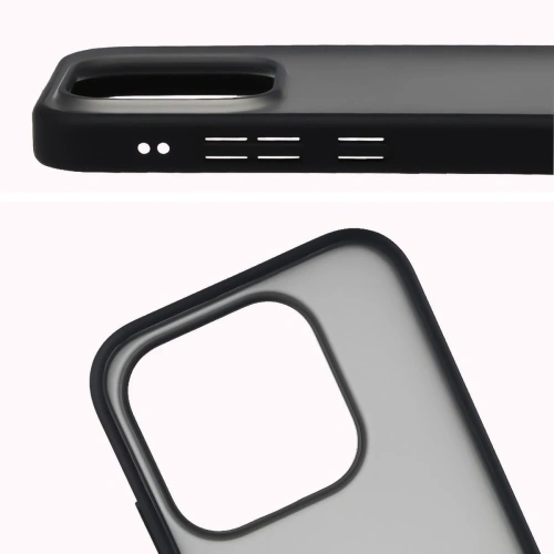 Etui Bizon Case Angelo do Xiaomi 17 przydymione z czarną ramką