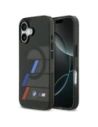 Etui BMW M IML Metal Buttons Tricolor Lines MagSafe do Apple iPhone 17 czarny
