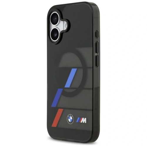 Etui BMW M IML Metal Buttons Tricolor Lines MagSafe do Apple iPhone 17 czarny