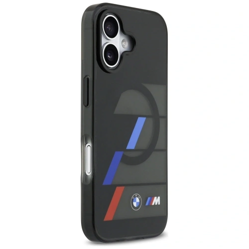 Etui BMW M IML Metal Buttons Tricolor Lines MagSafe do Apple iPhone 17 czarny