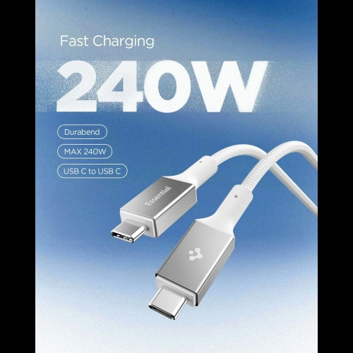 Kabel Spigen EB24015CC Essential USB-C Cable 240W 150cm White