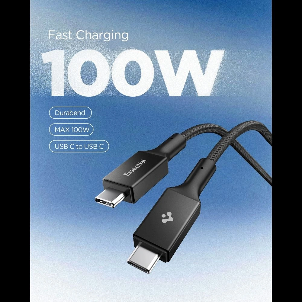 Kabel Spigen EB10015CC Essential USB-C Cable 100W 150cm Black