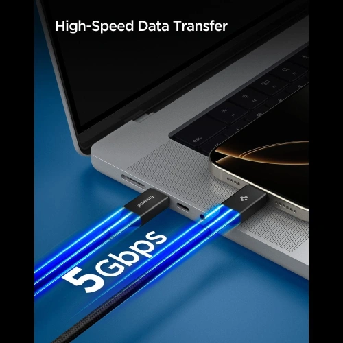 Kabel Spigen EB10015CC Essential USB-C Cable 100W 150cm Black