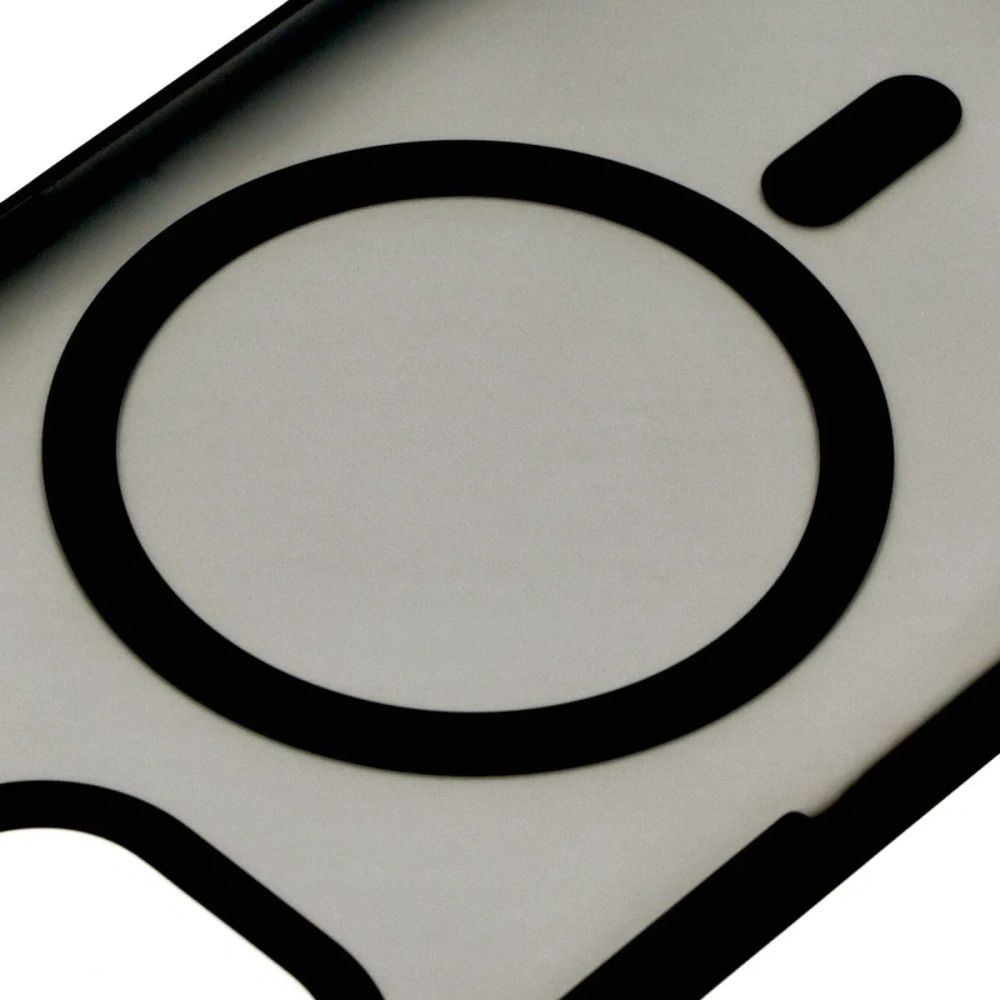 Etui z pierścieniem magnetycznym + szkło hartowane Bizon MatteO Pack do Apple iPhone 15 przydymione-czarne