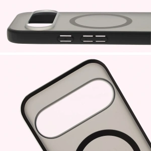 Etui z pierścieniem magnetycznym + szkło hartowane Bizon MatteO Pack do Google Pixel 10 / 10 Pro przydymione-czarne