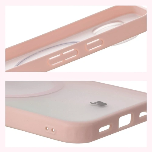 Etui z pierścieniem magnetycznym + szkło hartowane Bizon MatteO Pack do Google Pixel 10 / 10 Pro przydymione-jasnoróżowe