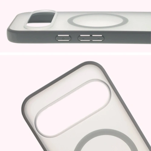 Etui z pierścieniem magnetycznym + szkło hartowane Bizon MatteO Pack do Google Pixel 10 / 10 Pro przydymione-szare