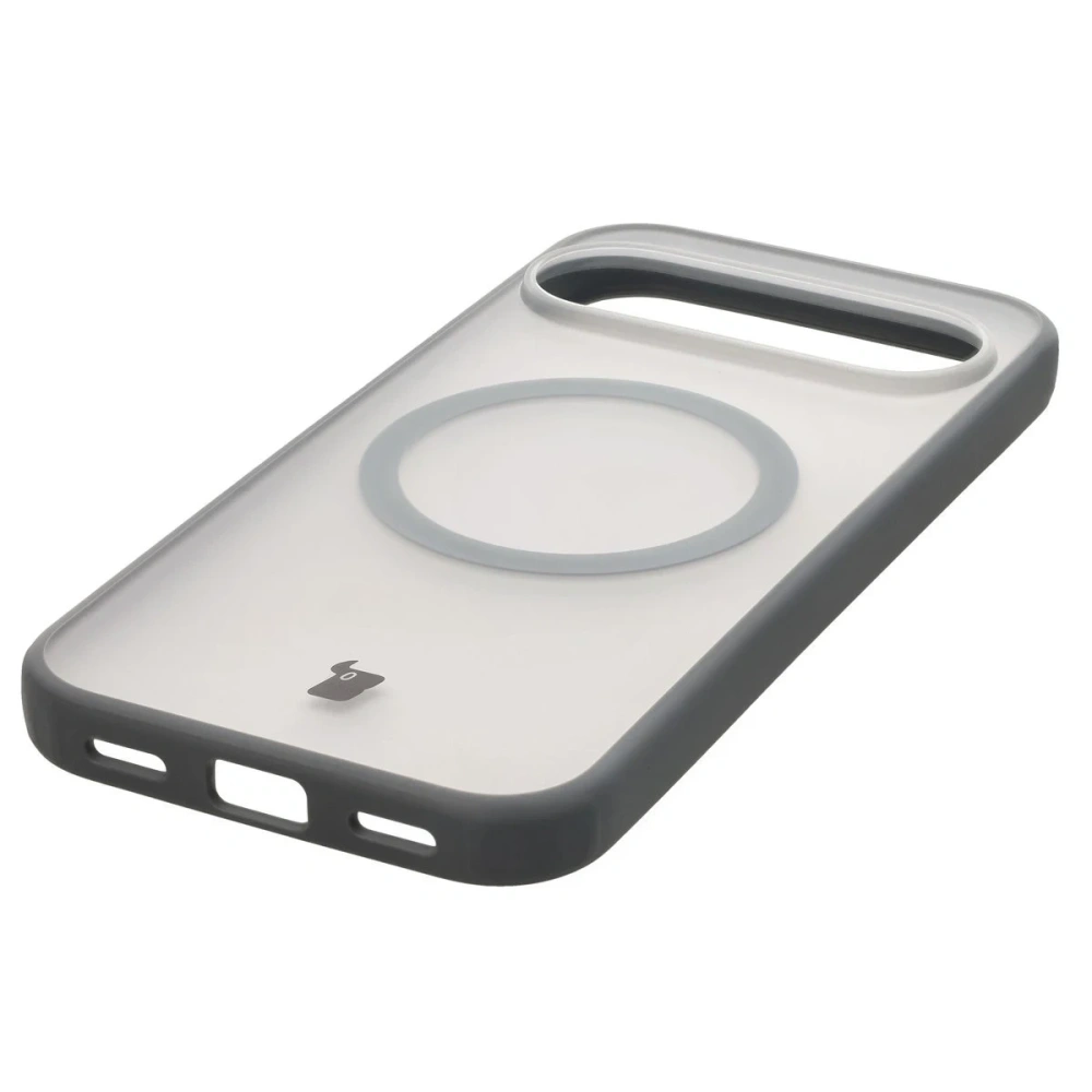 Etui z pierścieniem magnetycznym + szkło hartowane Bizon MatteO Pack do Google Pixel 10 / 10 Pro przydymione-szare