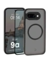Etui z pierścieniem magnetycznym + szkło hartowane Bizon MatteO Pack do Google Pixel 9a przydymione-czarne