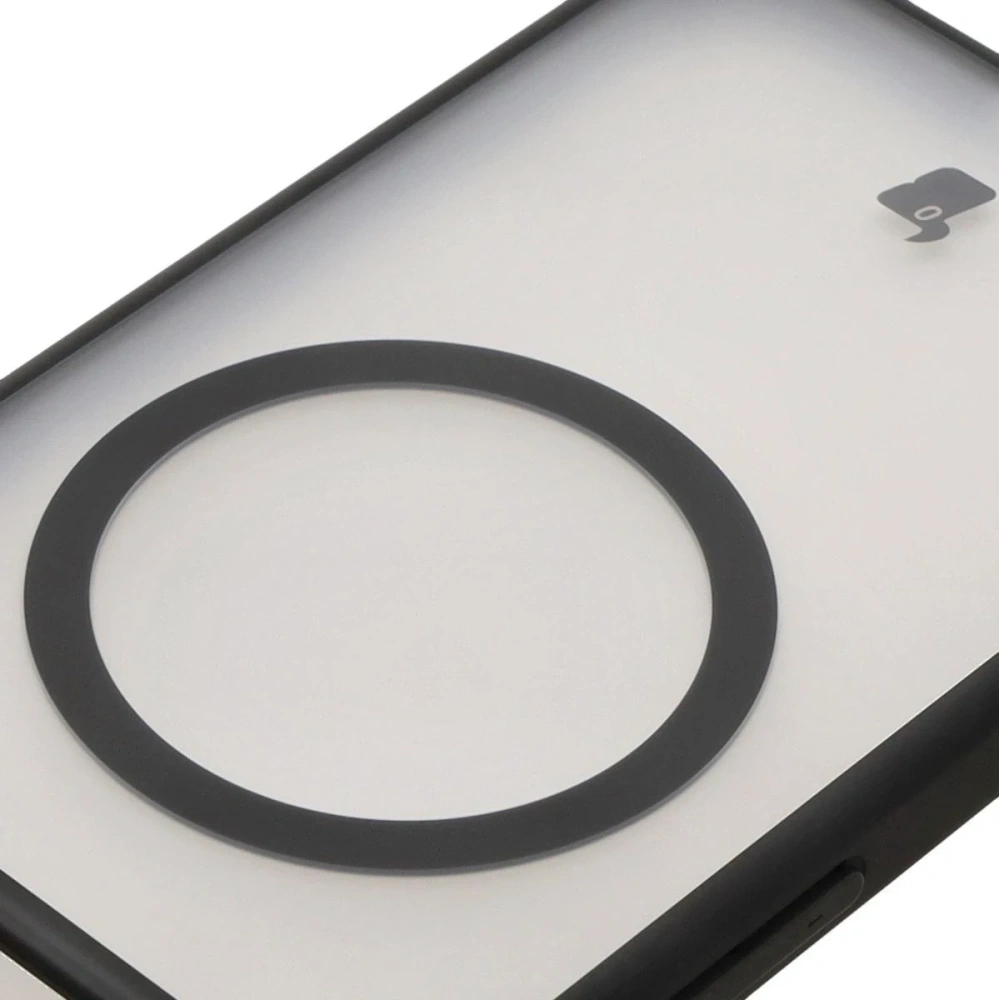 Etui z pierścieniem magnetycznym + szkło hartowane Bizon MatteO Pack do Google Pixel 9a przydymione-czarne