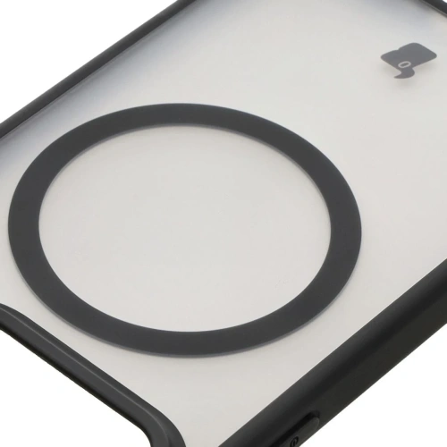 Etui z pierścieniem magnetycznym + szkło hartowane Bizon MatteO Pack do Xiaomi 15 przydymione-czarne