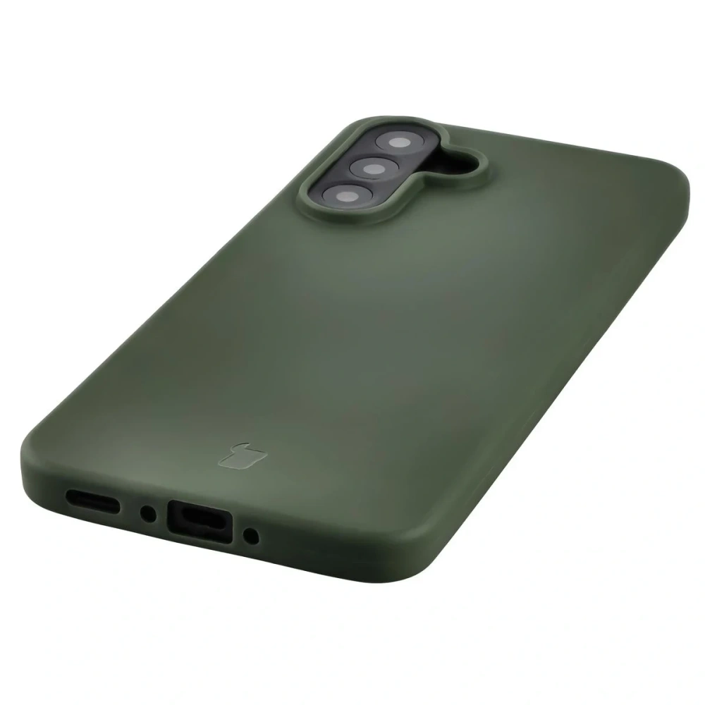 Etui z recyklingu Bizon Case ReLeaf do Samsung Galaxy A56 5G ciemnozielone