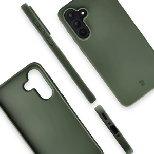 Etui z recyklingu Bizon Case ReLeaf do Samsung Galaxy A56 5G ciemnozielone