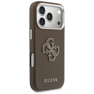 Etui Guess FW Resin Logo do Apple iPhone 17 Pro brązowy