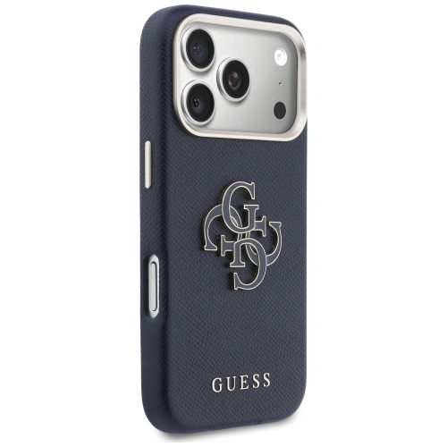 Etui Guess FW Resin Logo do Apple iPhone 17 Pro niebieski