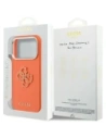 Etui Guess FW Resin Logo do Apple iPhone 17 Pro pomarańczowy