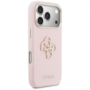Etui Guess FW Resin Logo do Apple iPhone 17 Pro różowy