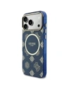 Etui Guess IML Peony Dot MagSafe do Apple iPhone 17 Pro Max niebieski