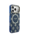 Etui Guess IML Peony Dot MagSafe do Apple iPhone 17 Pro Max niebieski