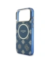 Etui Guess IML Peony Dot MagSafe do Apple iPhone 17 Pro Max niebieski