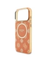 Etui Guess IML Peony Dot MagSafe do Apple iPhone 17 Pro Max pomarańczowy