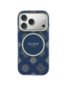 Etui Guess IML Peony Dot MagSafe do Apple iPhone 17 Pro niebieski