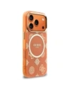Etui Guess IML Peony Dot MagSafe do Apple iPhone 17 Pro pomarańczowy