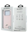 Etui Karl Lagerfeld Karl & Choupette Head Pins Saffiano MagSafe do Apple iPhone 17 Pro różowy