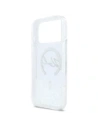 Etui Karl Lagerfeld Liquid Glitter Karl Script Logo MagSafe do Apple iPhone 17 Pro Max przezroczysty