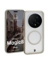 Etui z pierścieniem magnetycznym Bizon Case MatteO do Honor Magic8 Pro przydymione-beżowe